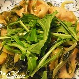 水菜とムネ肉の生姜焼き